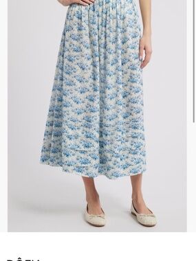 Dôen Marcie floral midi skirt